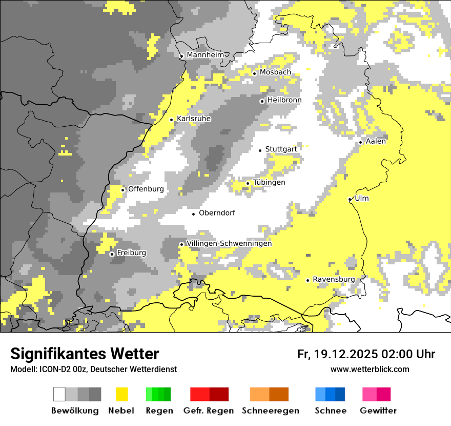 Modellkarten Signifikantes Wetter