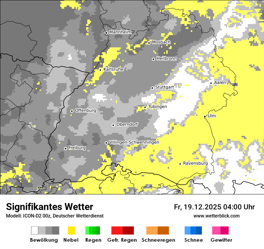 Modellkarten Signifikantes Wetter