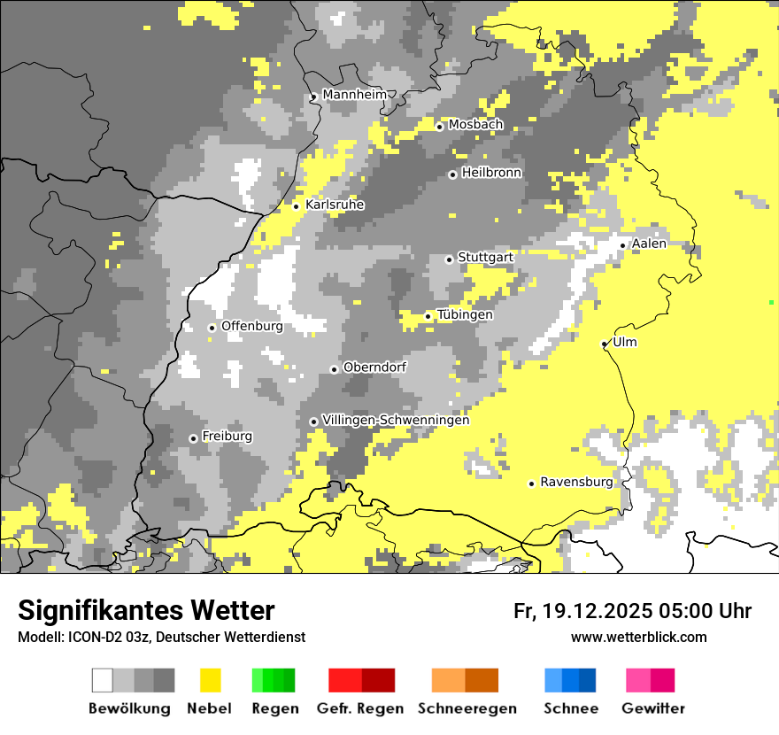 Modellkarten Signifikantes Wetter