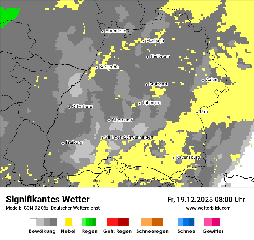 Modellkarten Signifikantes Wetter