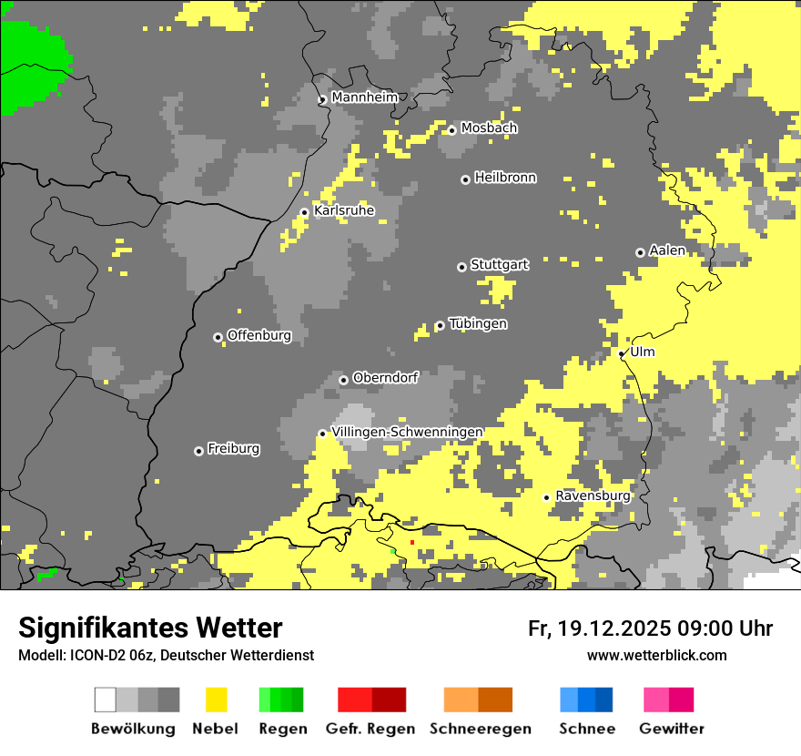 Modellkarten Signifikantes Wetter
