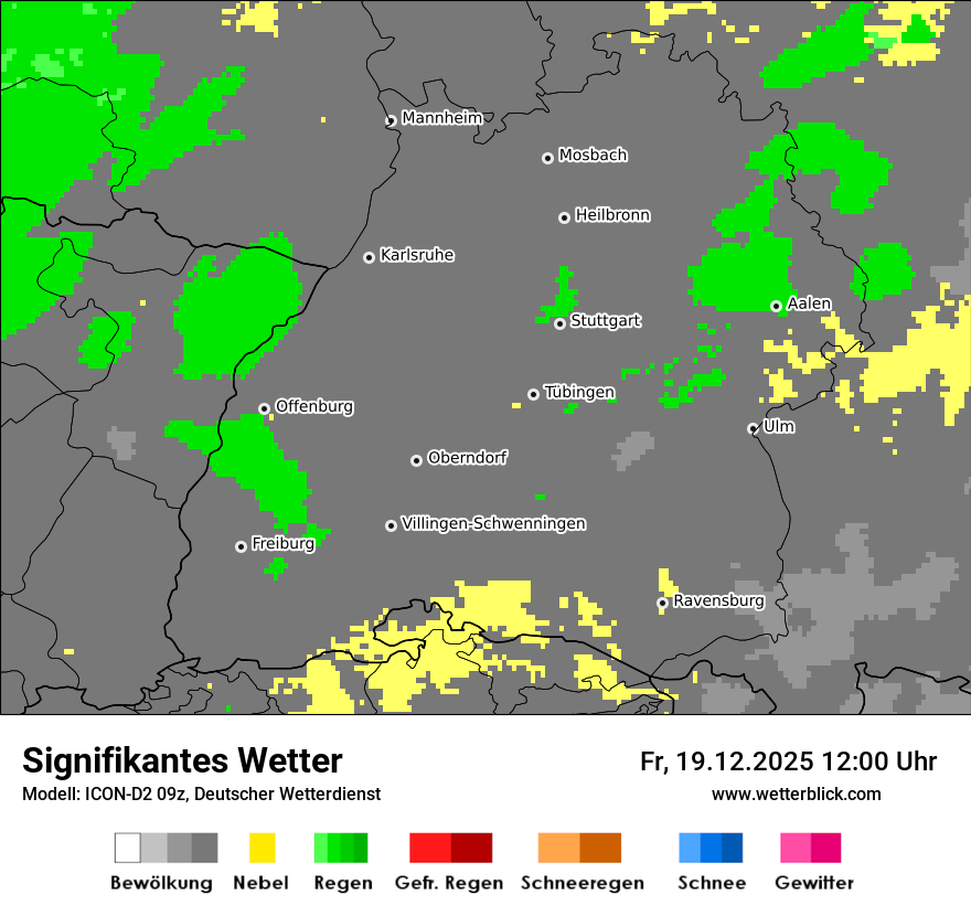 Modellkarten Signifikantes Wetter