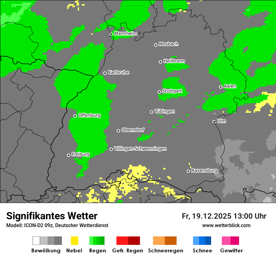 Modellkarten Signifikantes Wetter