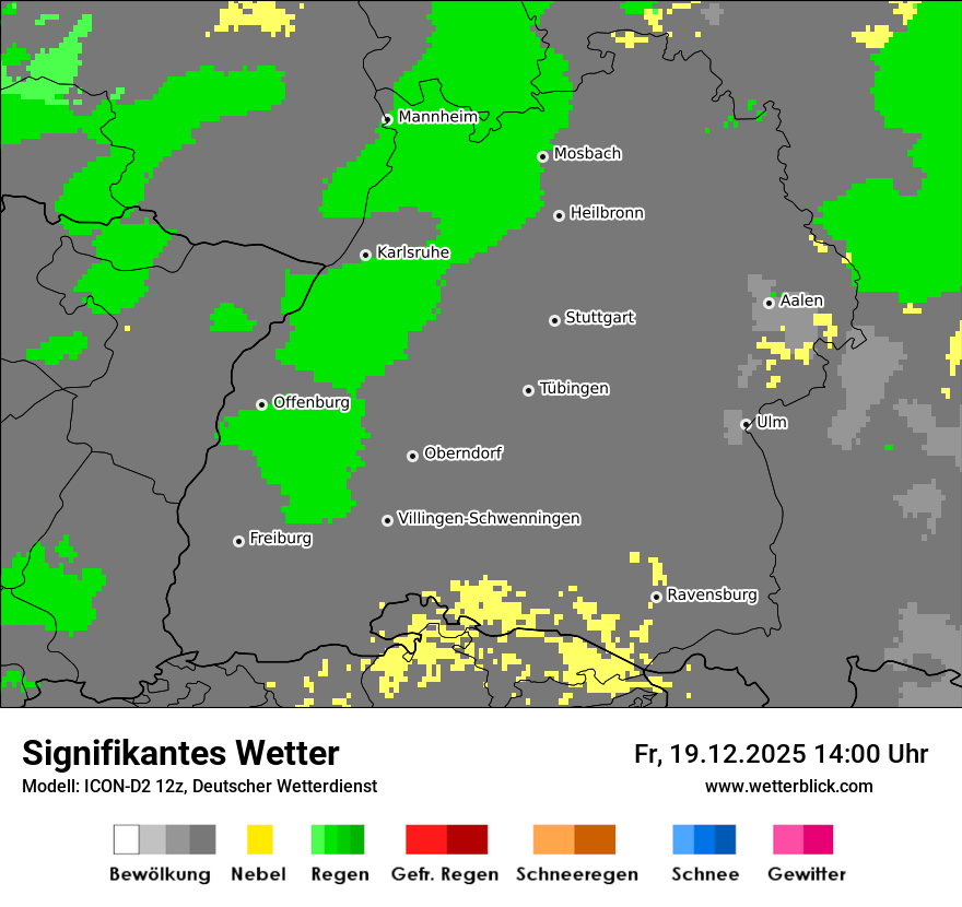Modellkarten Signifikantes Wetter