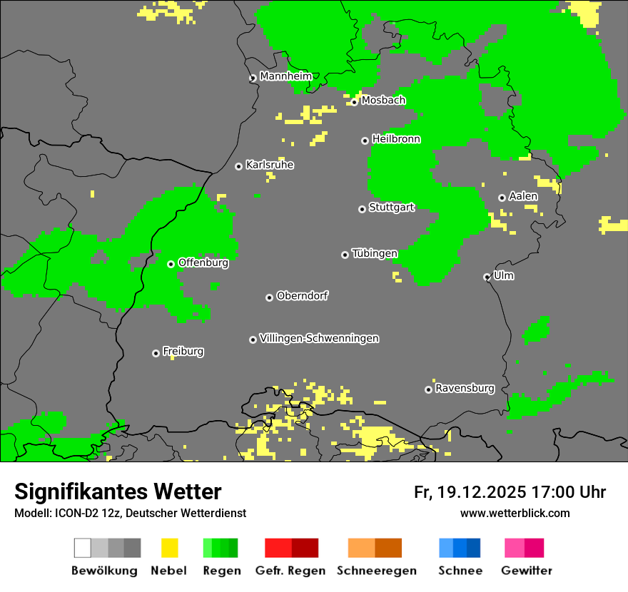 Modellkarten Signifikantes Wetter