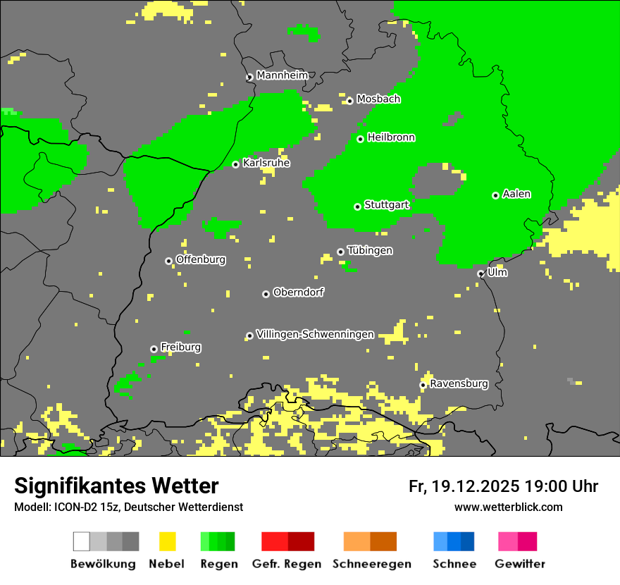 Modellkarten Signifikantes Wetter