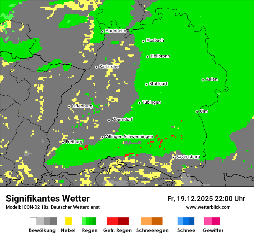 Modellkarten Signifikantes Wetter