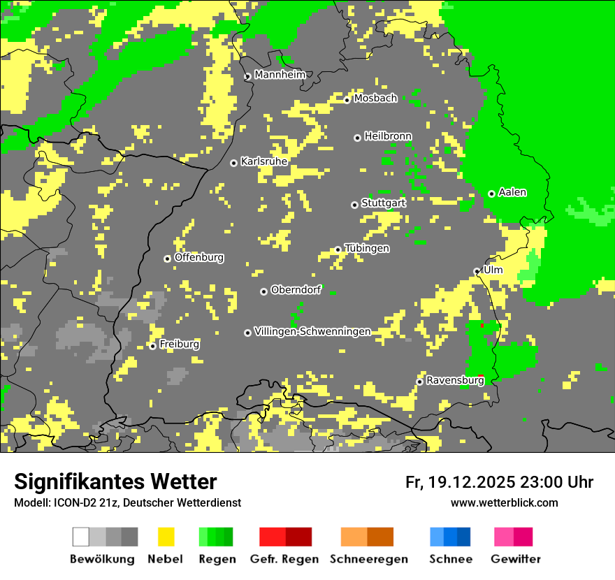 Modellkarten Signifikantes Wetter