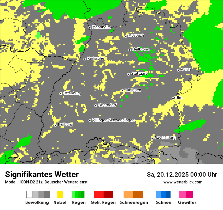 Modellkarten Signifikantes Wetter