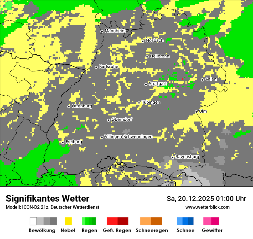 Modellkarten Signifikantes Wetter
