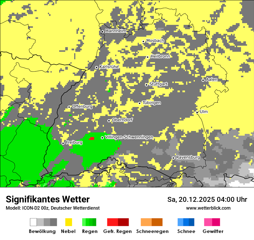 Modellkarten Signifikantes Wetter