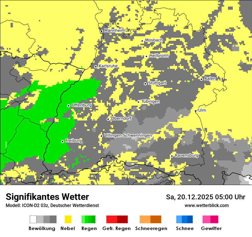 Modellkarten Signifikantes Wetter