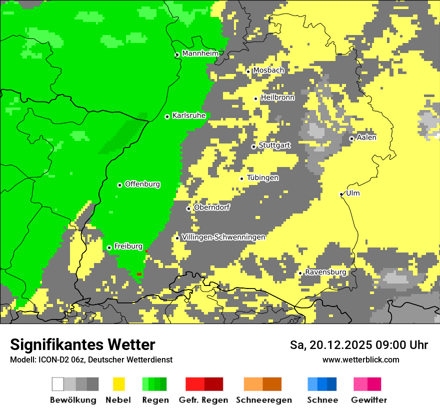 Modellkarten Signifikantes Wetter