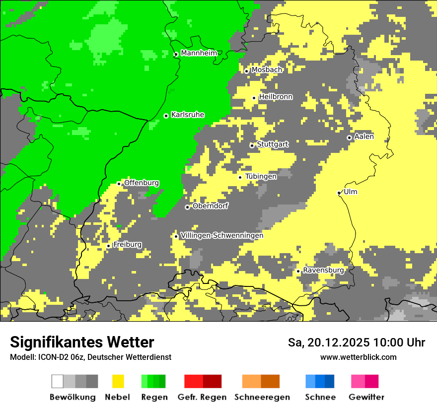 Modellkarten Signifikantes Wetter
