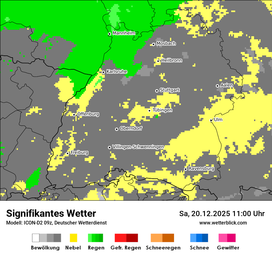 Modellkarten Signifikantes Wetter