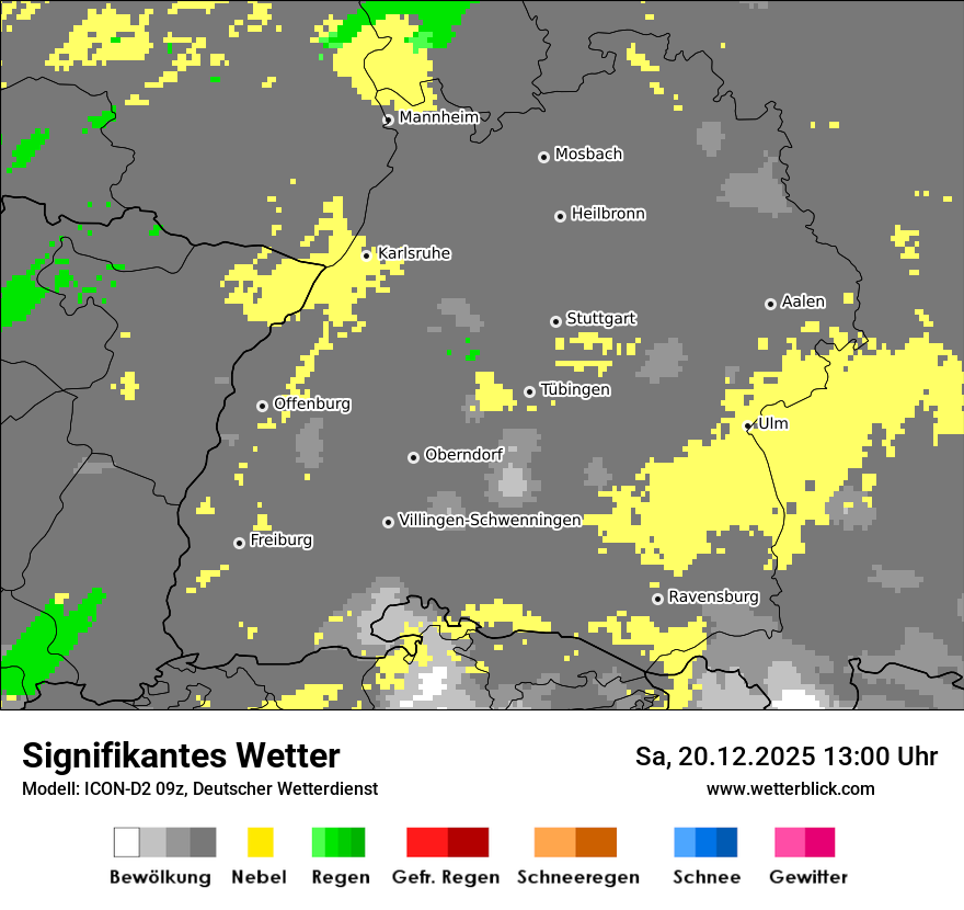 Modellkarten Signifikantes Wetter