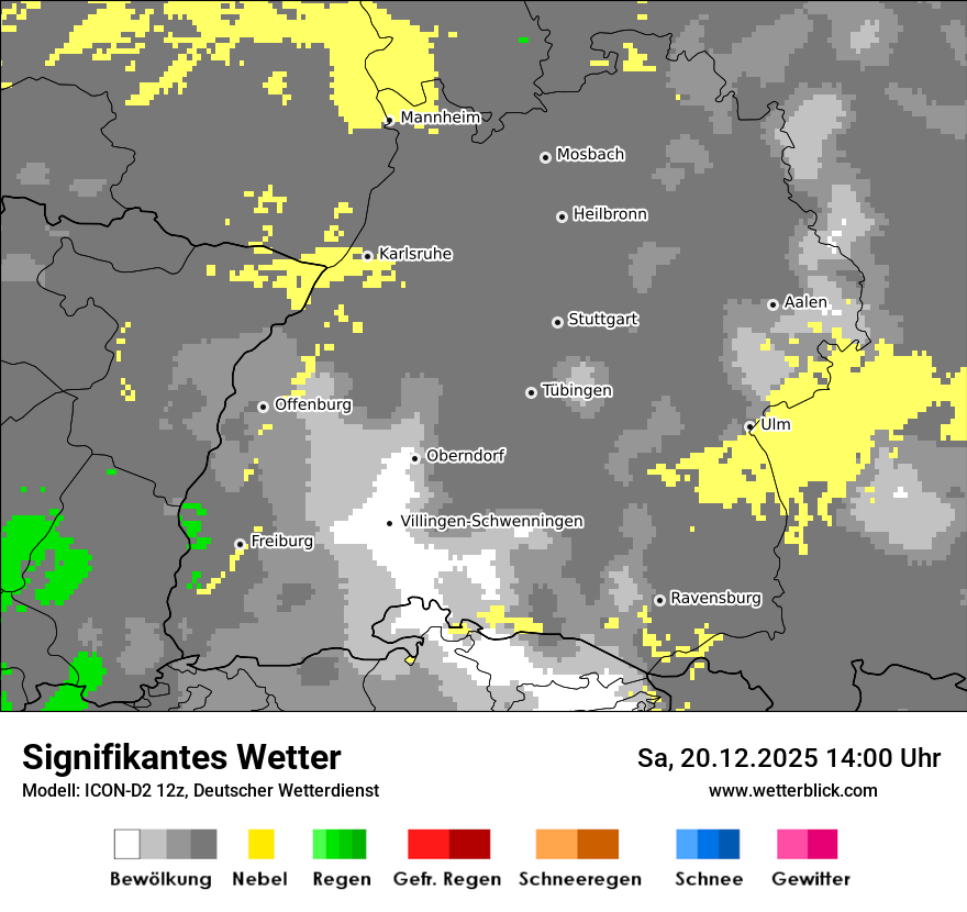 Modellkarten Signifikantes Wetter