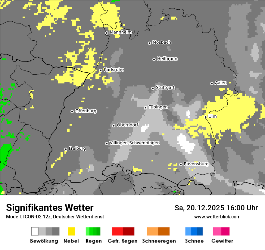 Modellkarten Signifikantes Wetter