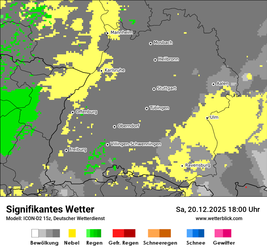Modellkarten Signifikantes Wetter