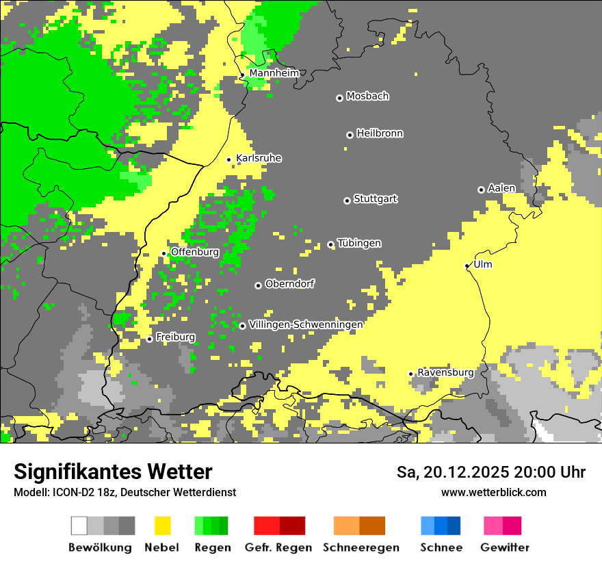Modellkarten Signifikantes Wetter