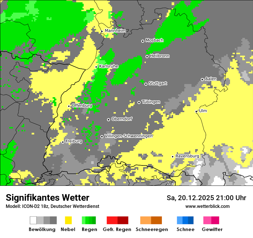 Modellkarten Signifikantes Wetter