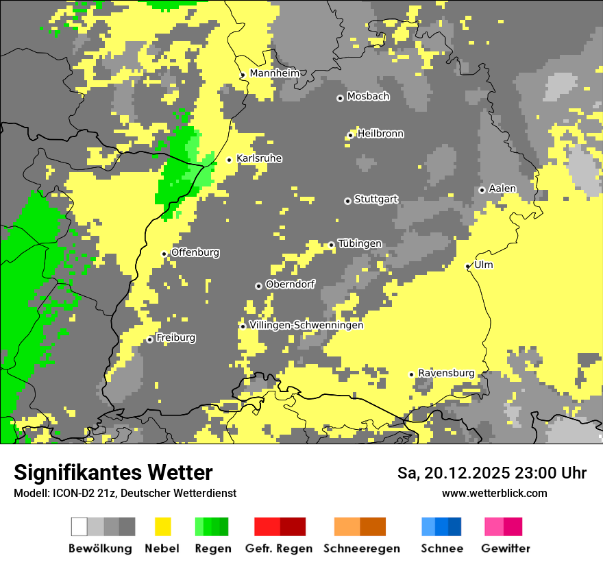 Modellkarten Signifikantes Wetter