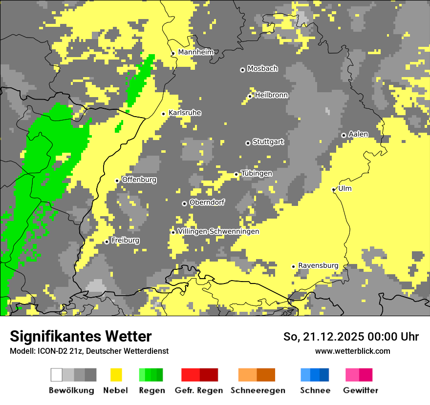 Modellkarten Signifikantes Wetter