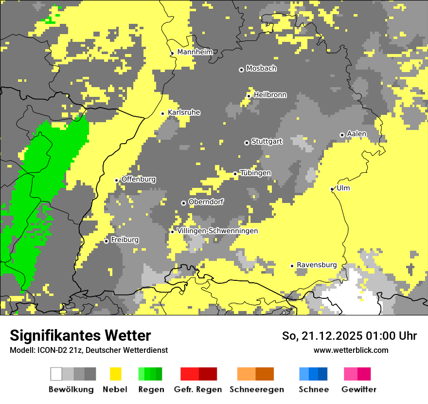 Modellkarten Signifikantes Wetter