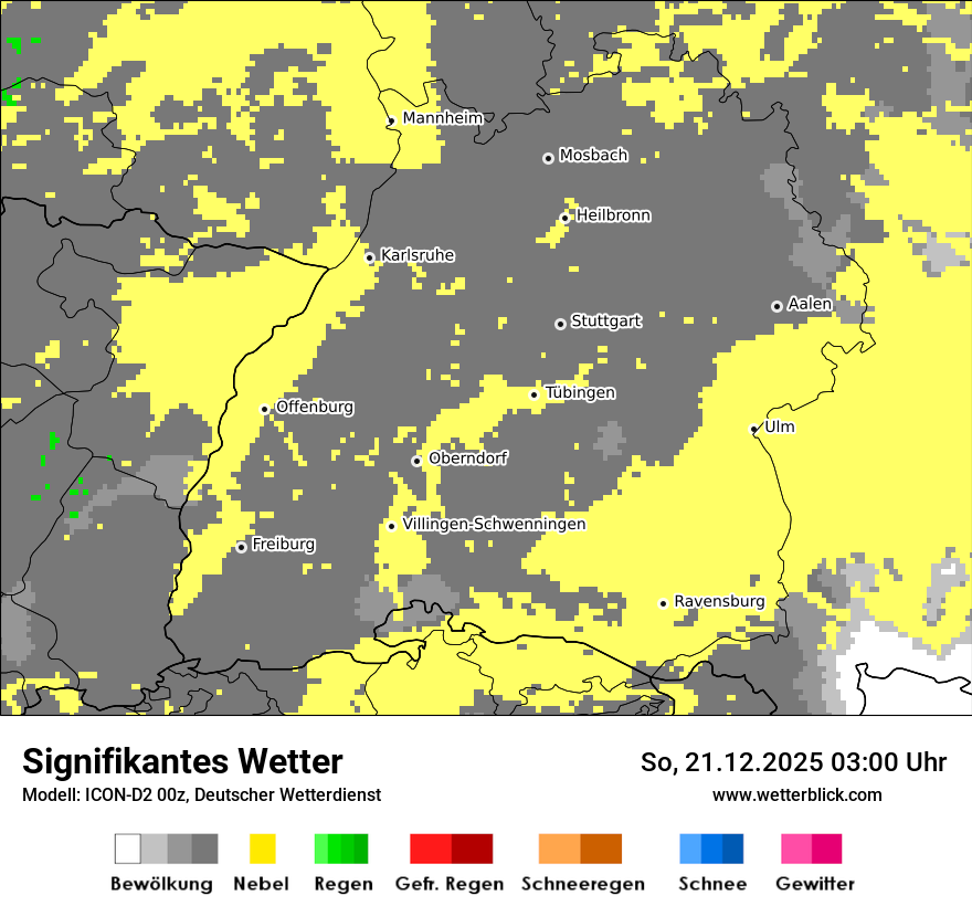 Modellkarten Signifikantes Wetter