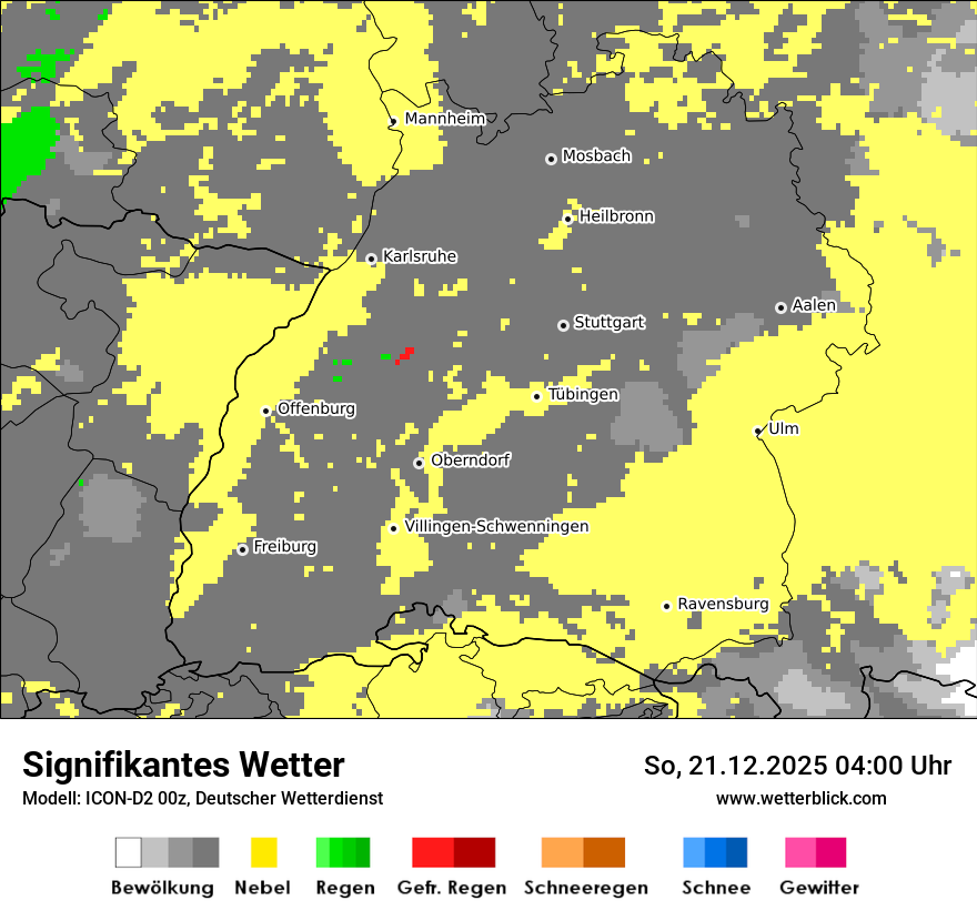 Modellkarten Signifikantes Wetter