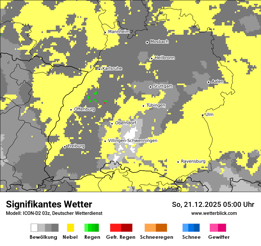 Modellkarten Signifikantes Wetter