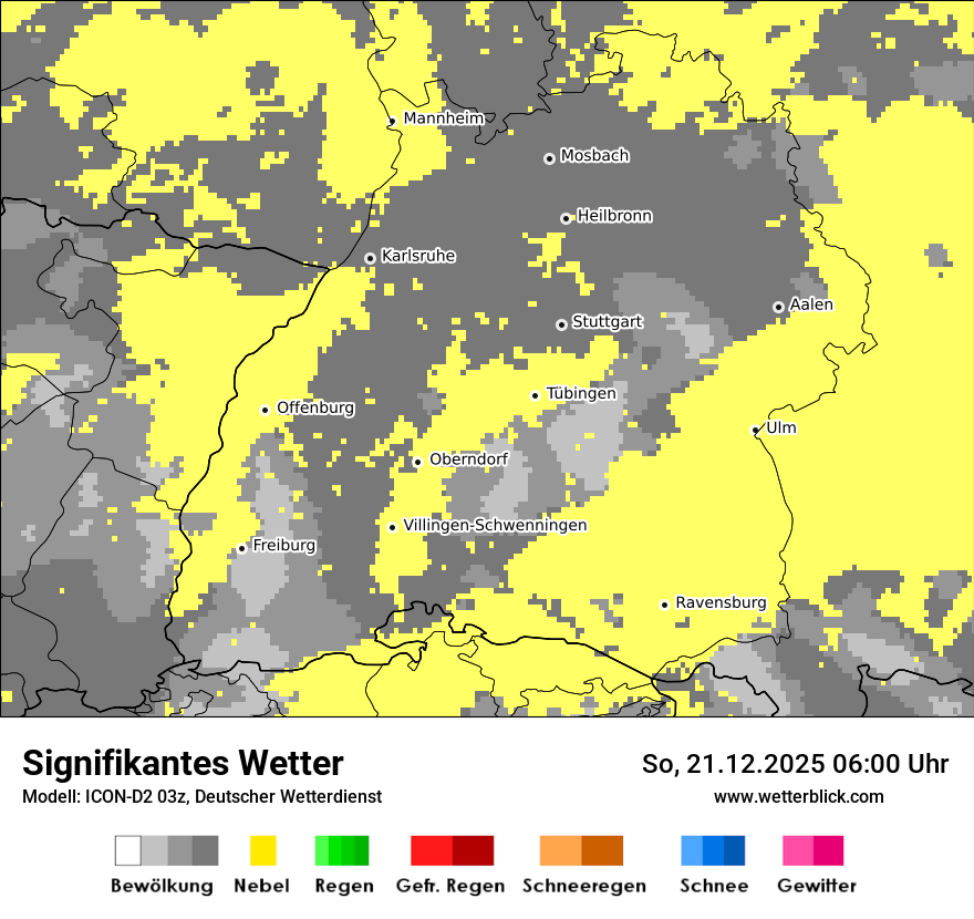 Modellkarten Signifikantes Wetter