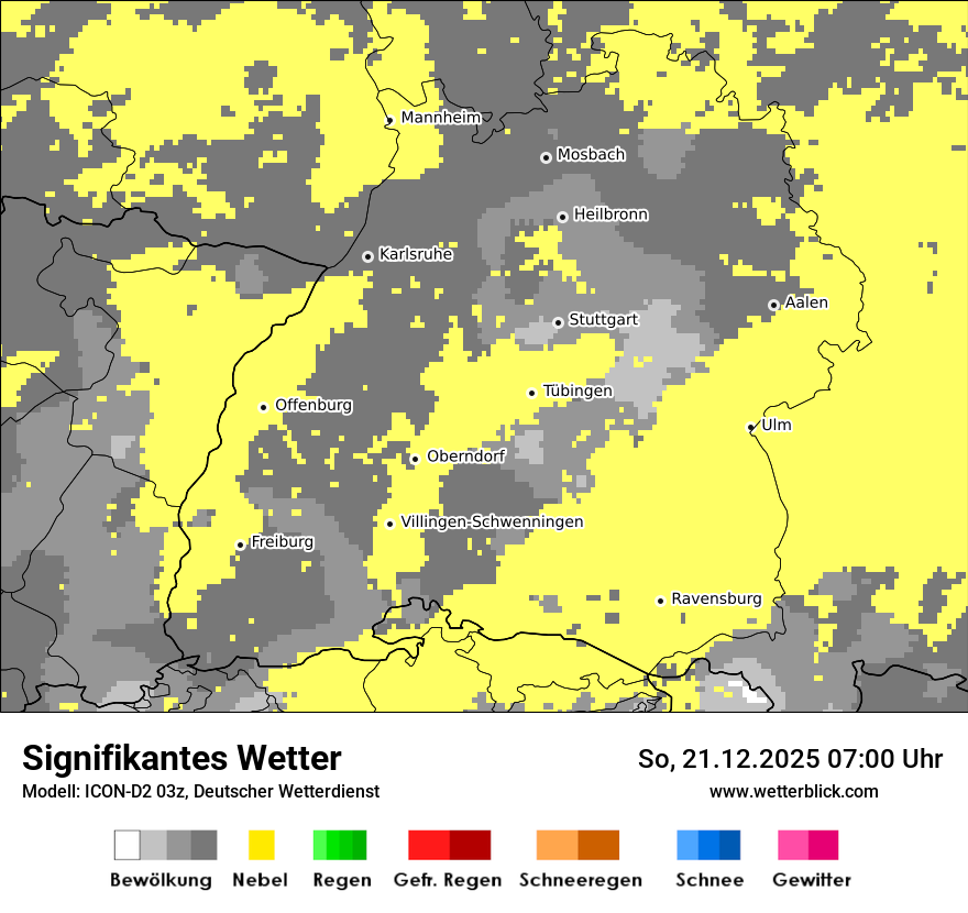 Modellkarten Signifikantes Wetter