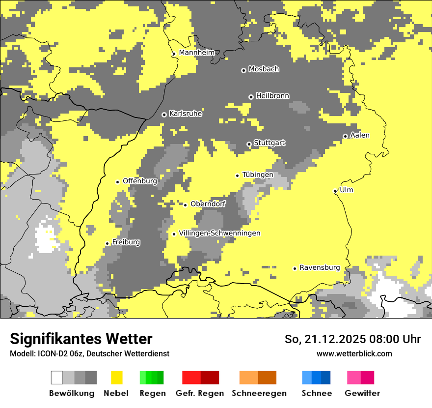 Modellkarten Signifikantes Wetter