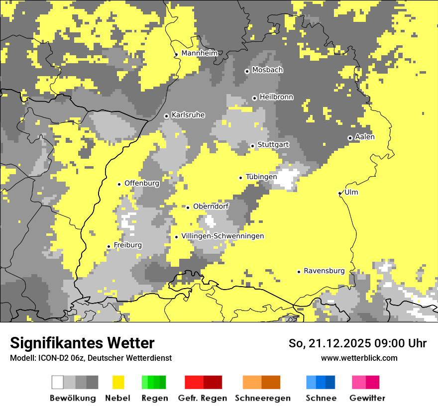 Modellkarten Signifikantes Wetter