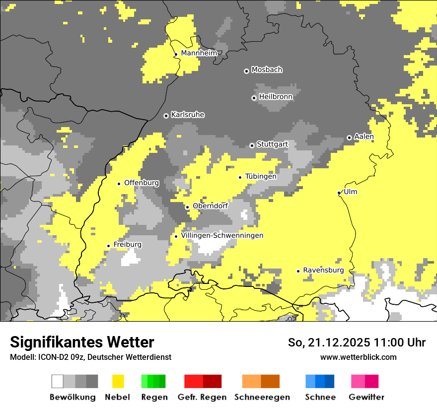Modellkarten Signifikantes Wetter