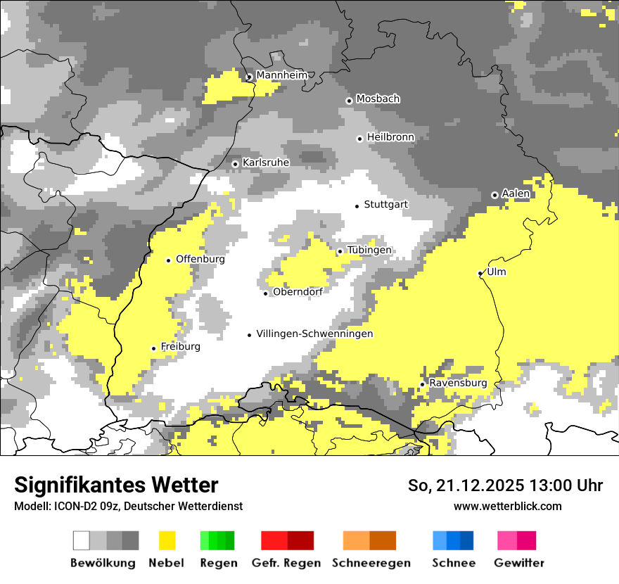 Modellkarten Signifikantes Wetter