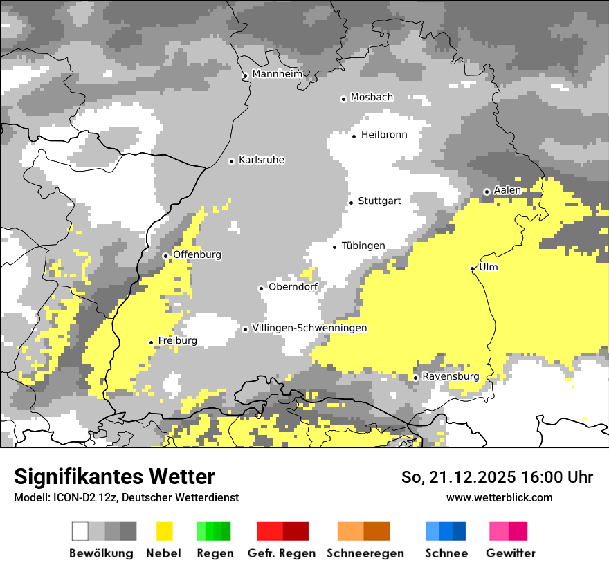 Modellkarten Signifikantes Wetter