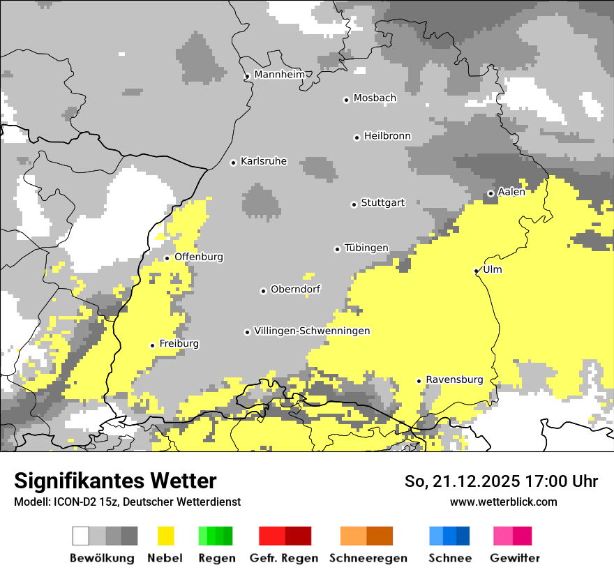 Modellkarten Signifikantes Wetter