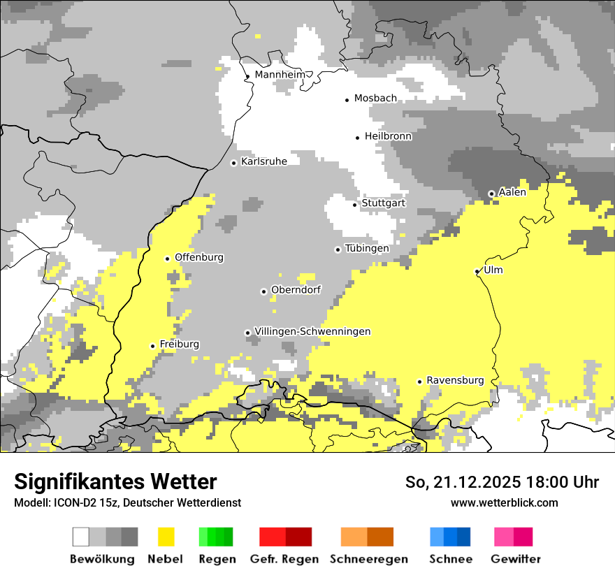 Modellkarten Signifikantes Wetter