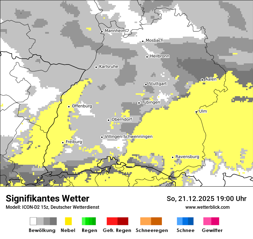 Modellkarten Signifikantes Wetter