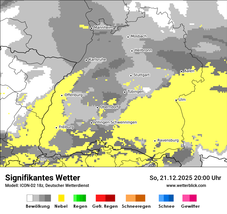 Modellkarten Signifikantes Wetter