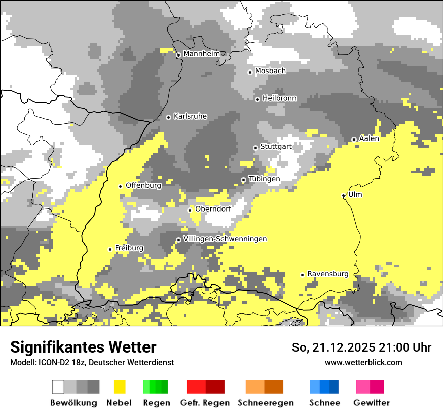 Modellkarten Signifikantes Wetter