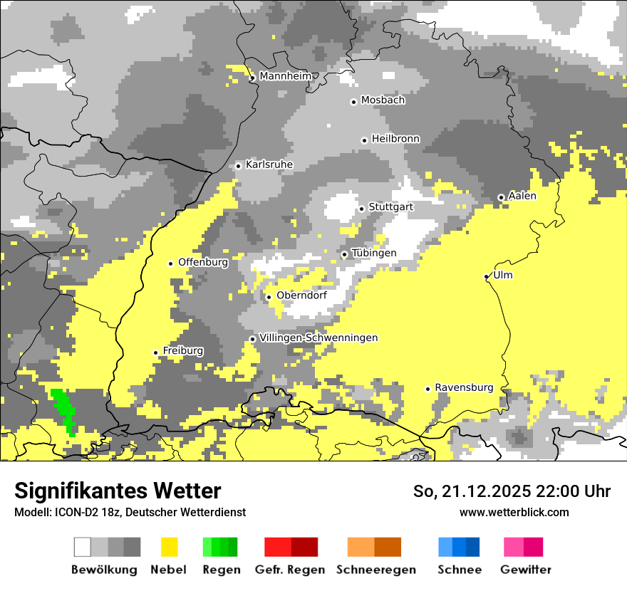 Modellkarten Signifikantes Wetter