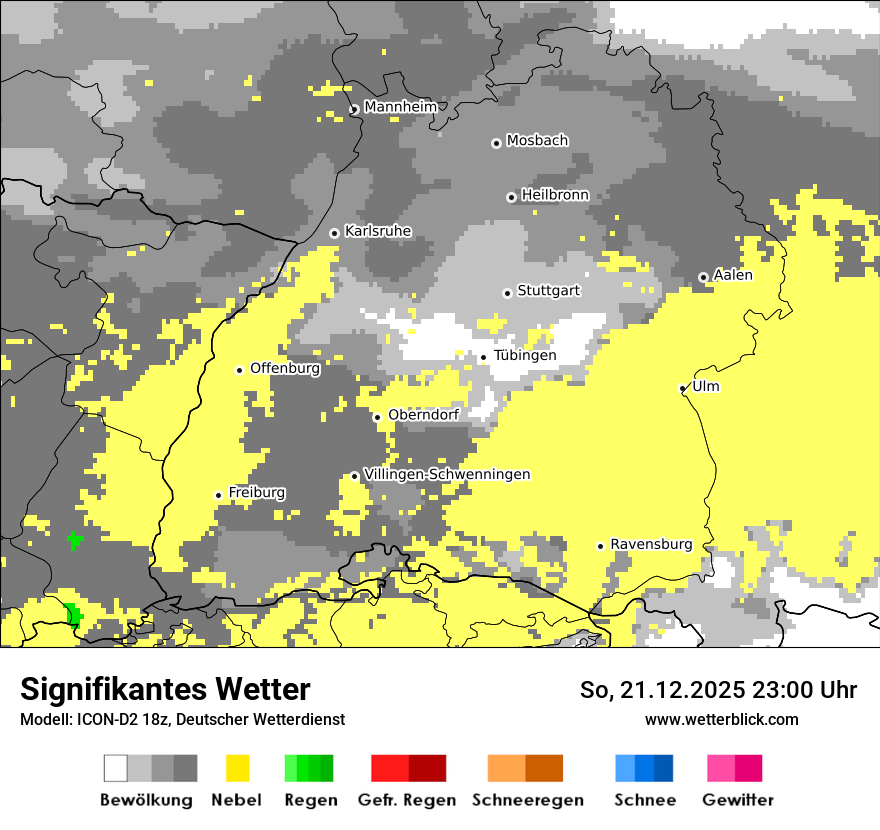 Modellkarten Signifikantes Wetter
