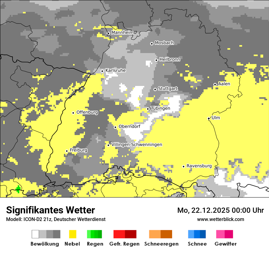 Modellkarten Signifikantes Wetter