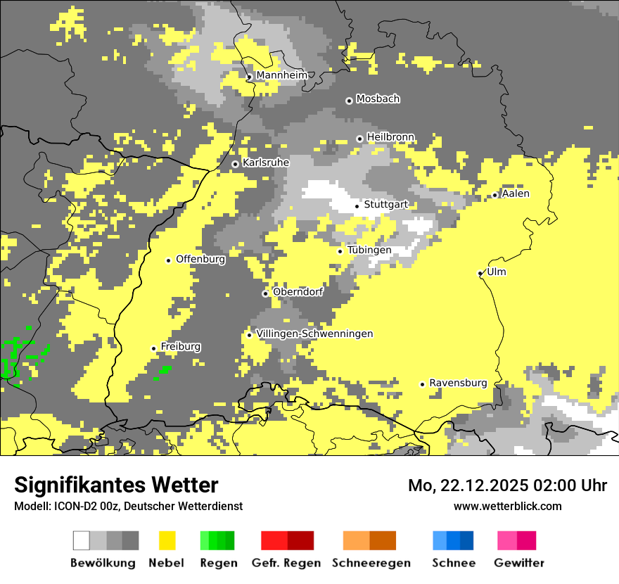 Modellkarten Signifikantes Wetter