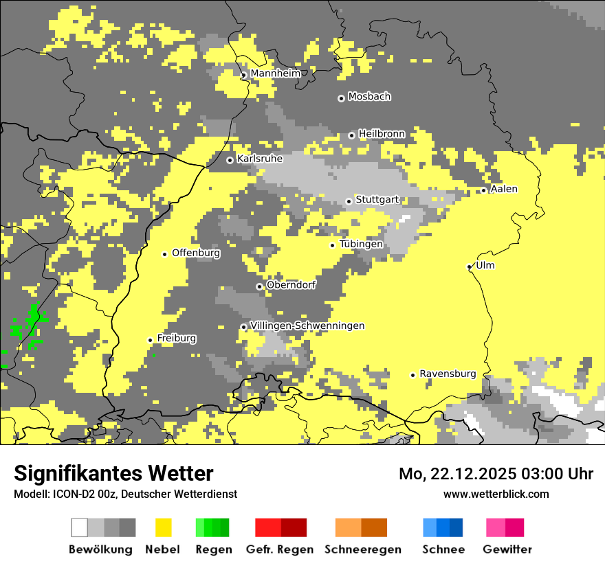 Modellkarten Signifikantes Wetter