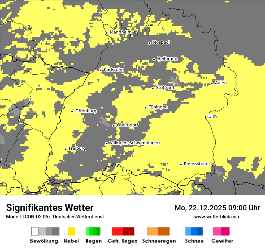 Modellkarten Signifikantes Wetter