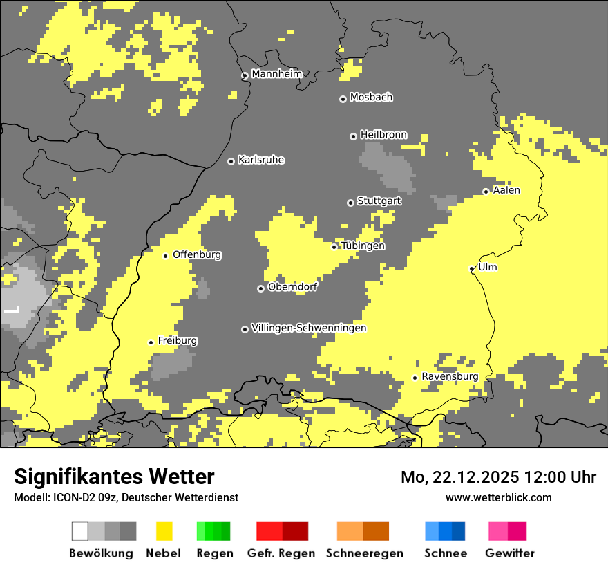 Modellkarten Signifikantes Wetter